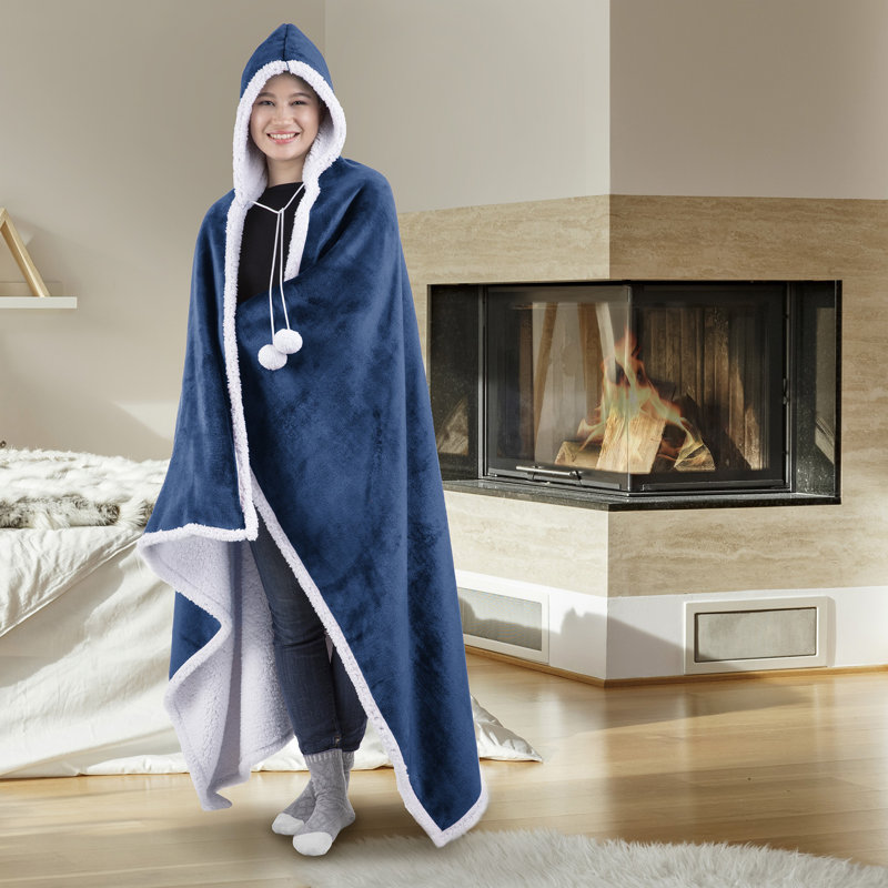 Safdie Co. Hoodzy Blanket China Blue Blue Other